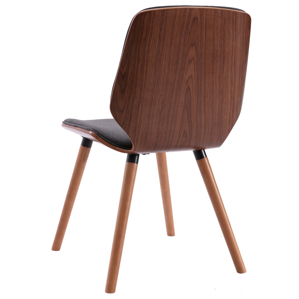 vidaXL Eetkamerstoelen 2 st stof grijs