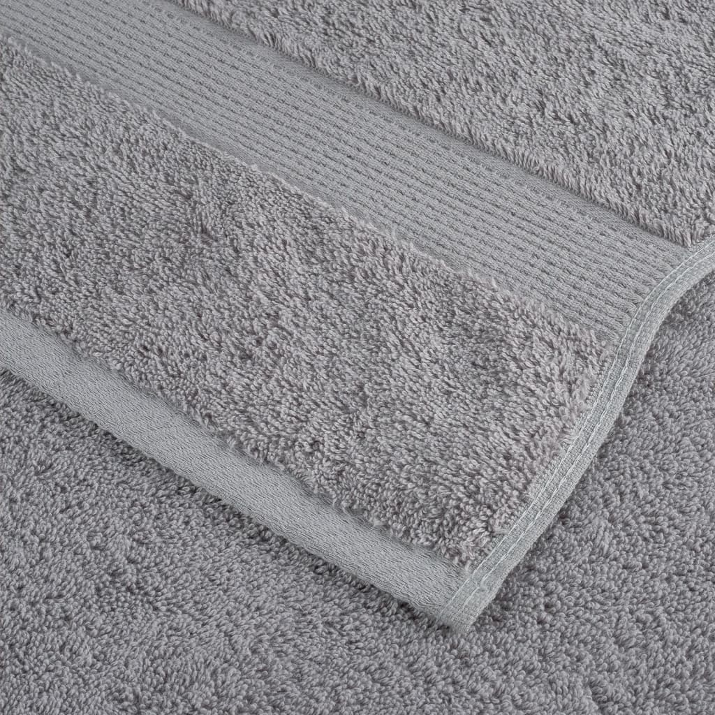 vidaXL 8-delige Handdoekenset 600 g/m² 100% katoen grijs
