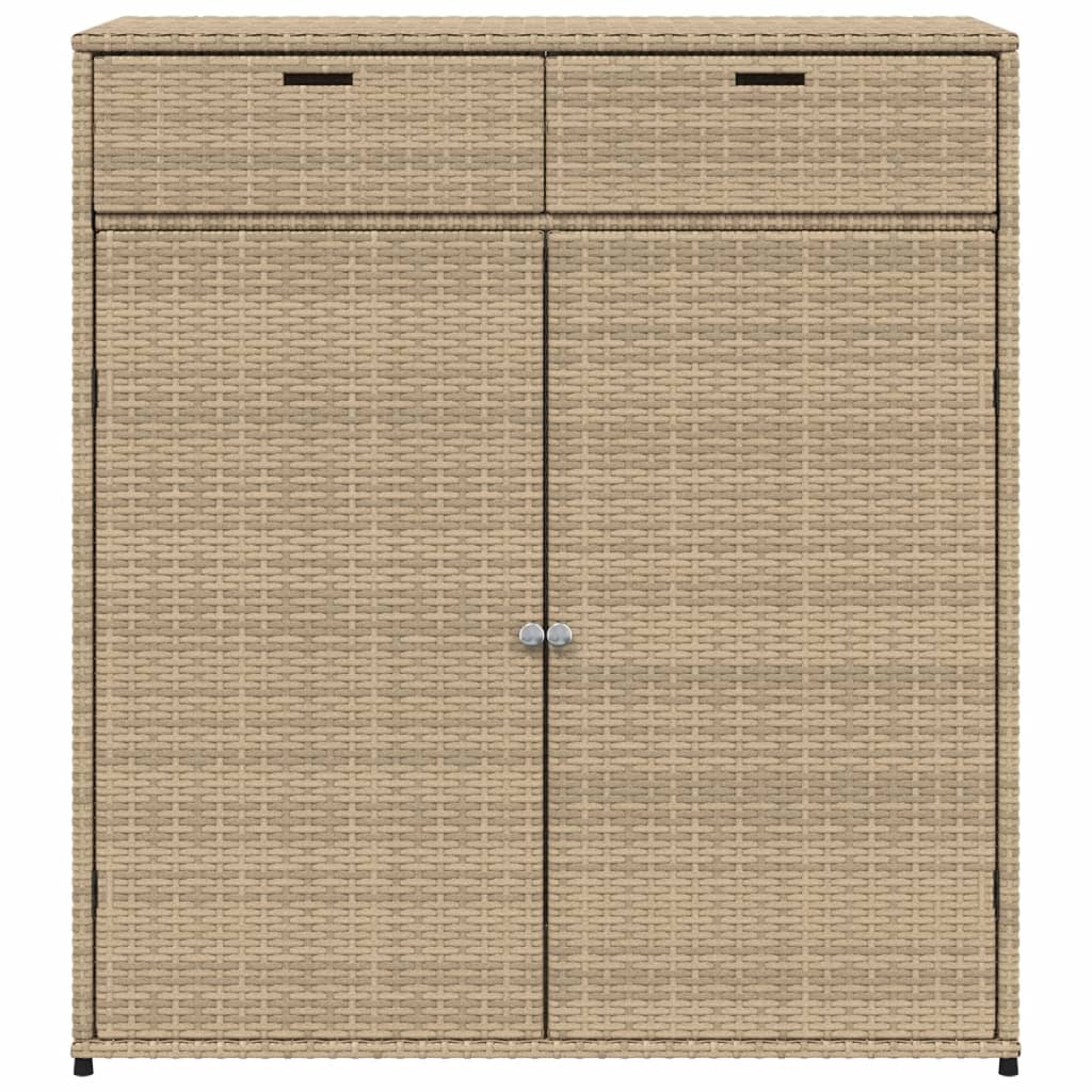 vidaXL Tuinkast 105x55x113 cm poly rattan beige