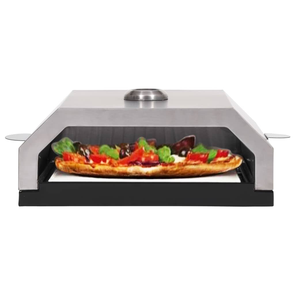 vidaXL Pizzaoven met keramische steen voor gas-/houtskoolbarbecue