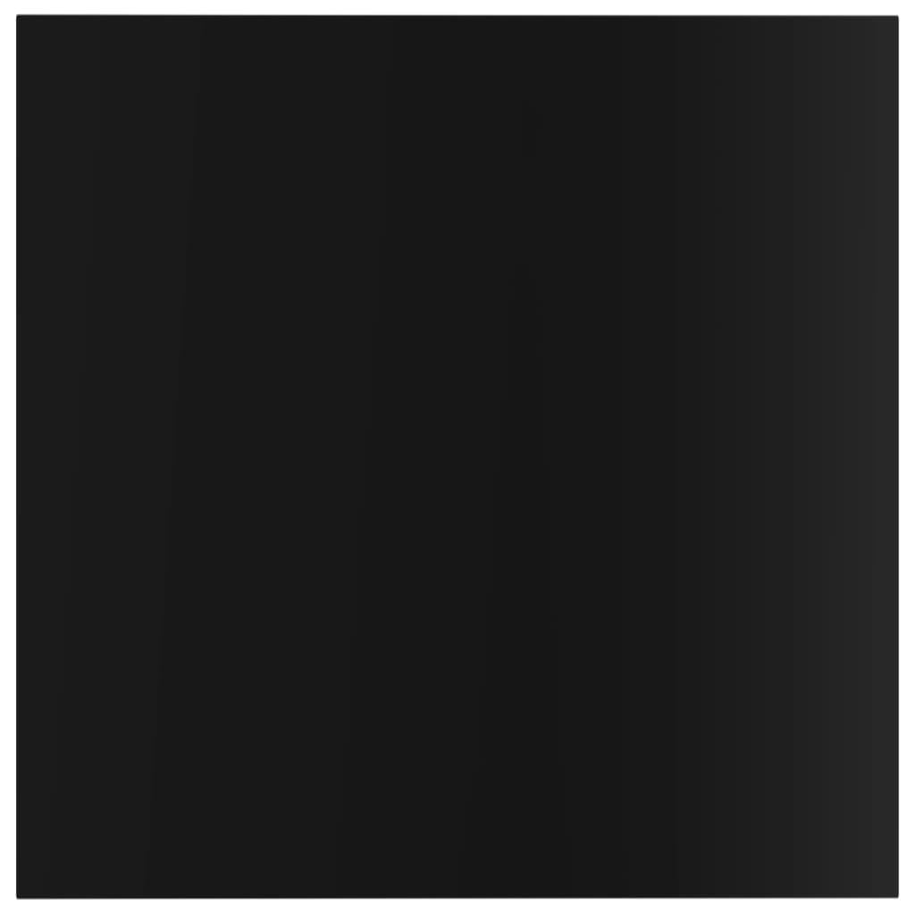 vidaXL Wandschappen 4 st 40x40x1,5 cm spaanplaat hoogglans zwart