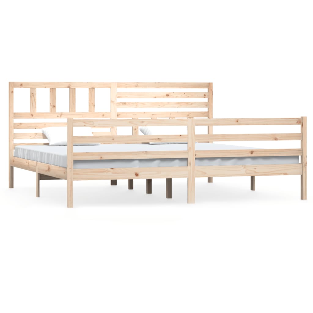 vidaXL Bedframe zonder matras massief hout 200x200 cm