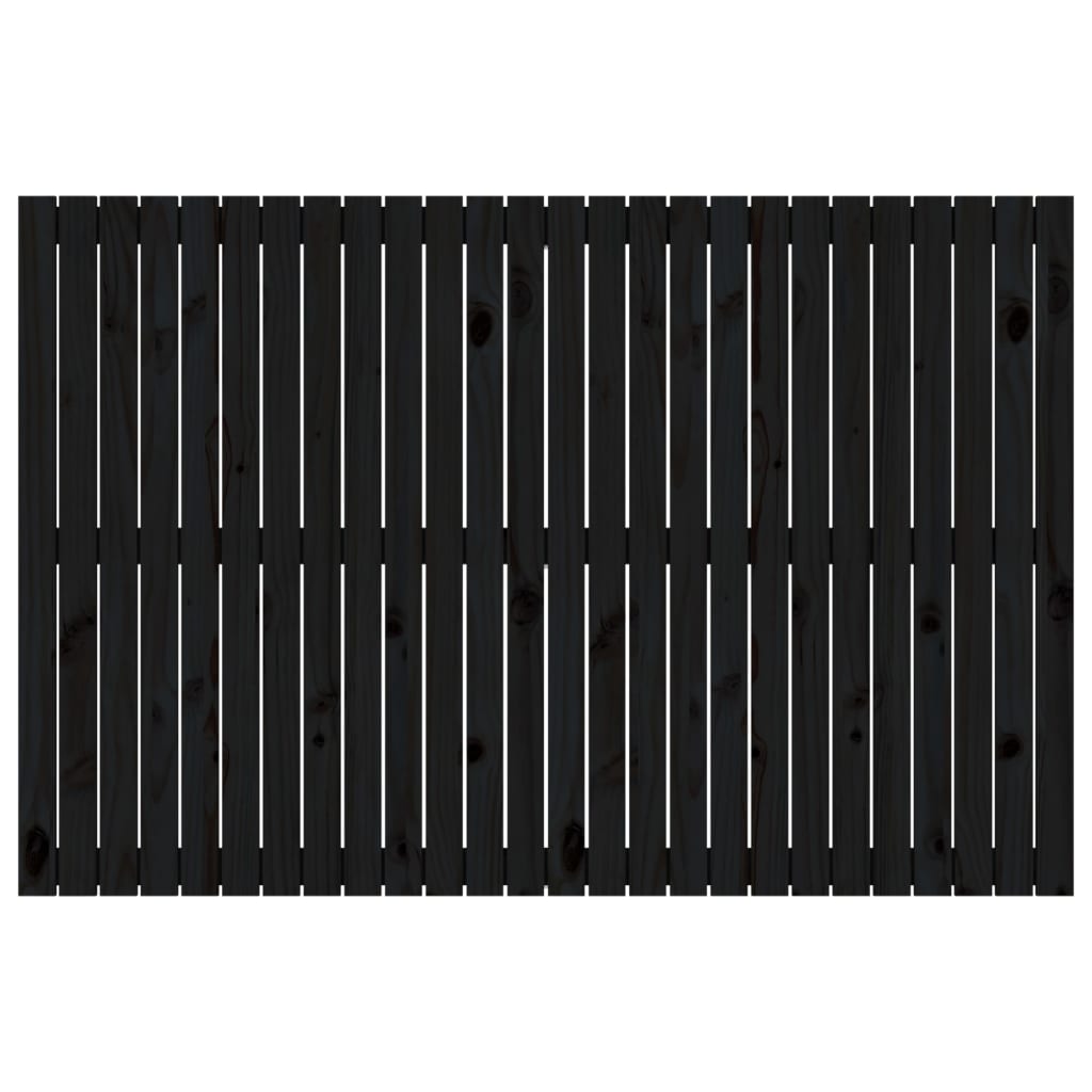 vidaXL Wandhoofdbord 166x3x110 cm massief grenenhout zwart