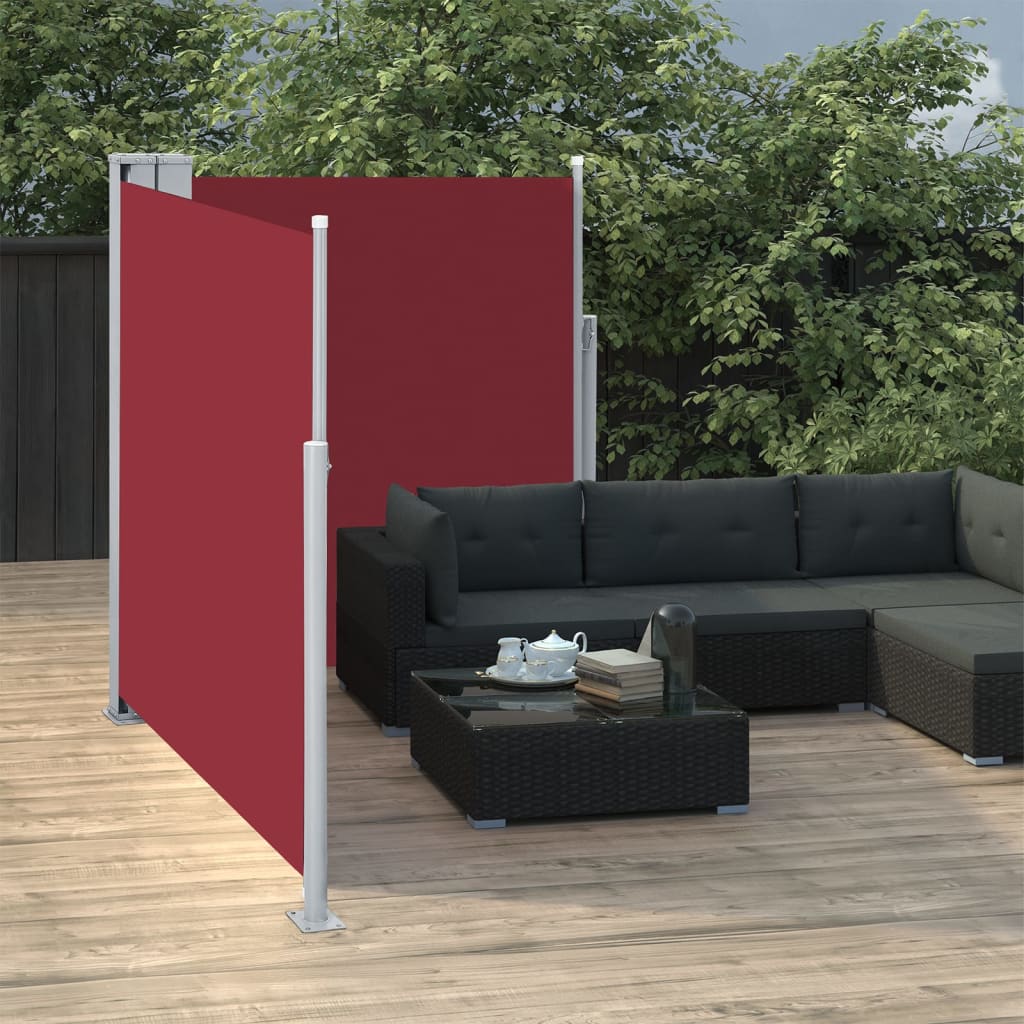 vidaXL Windscherm uittrekbaar 140x600 cm rood