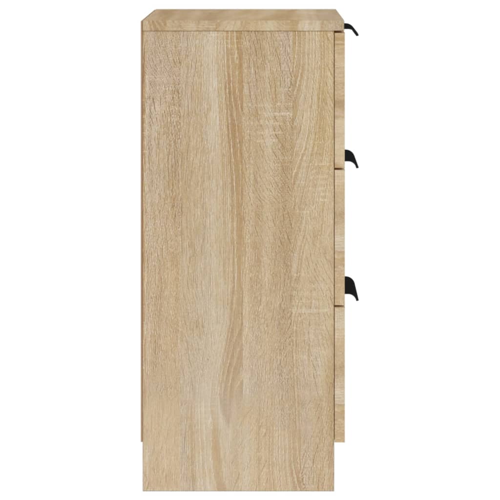 vidaXL Dressoir 30x30x70 cm bewerkt hout sonoma eikenkleurig
