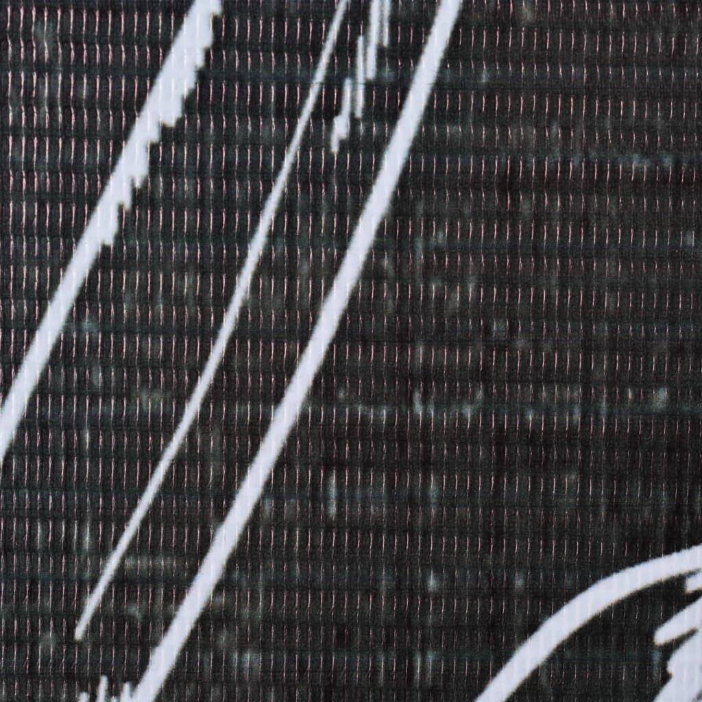 vidaXL Kamerscherm inklapbaar veren 120x170 cm zwart en wit