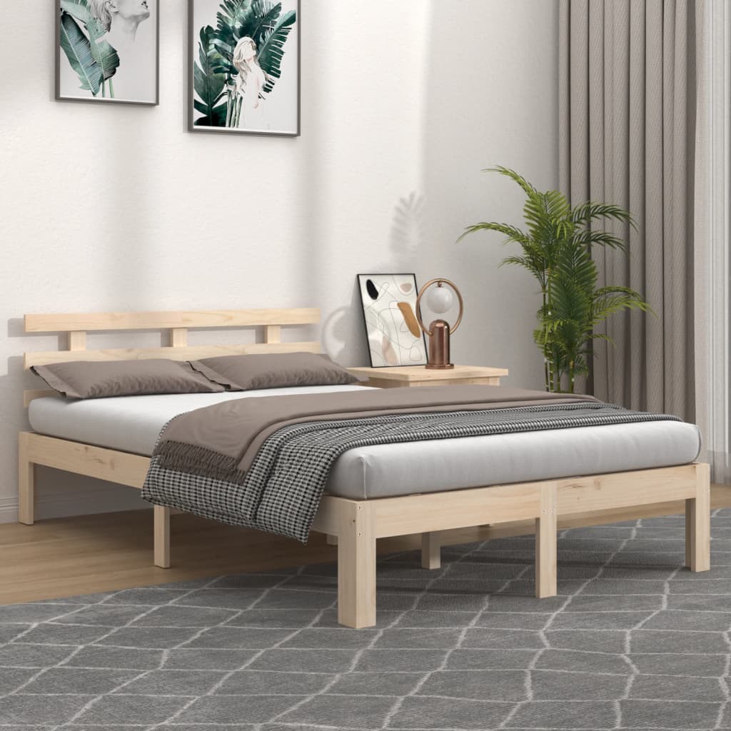 vidaXL Bedframe massief hout 140x200 cm