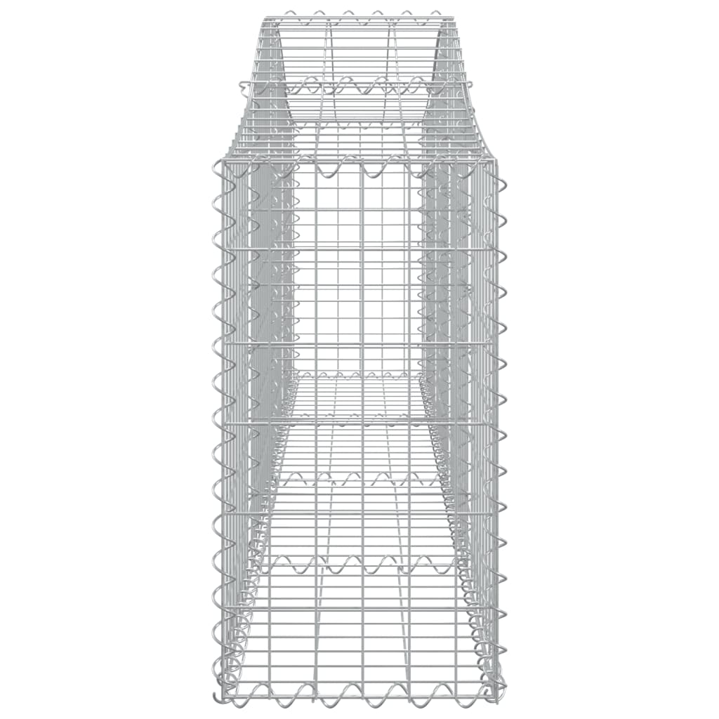 vidaXL Schanskorven 10 st gewelfd 200x30x60/80 cm gegalvaniseerd ijzer