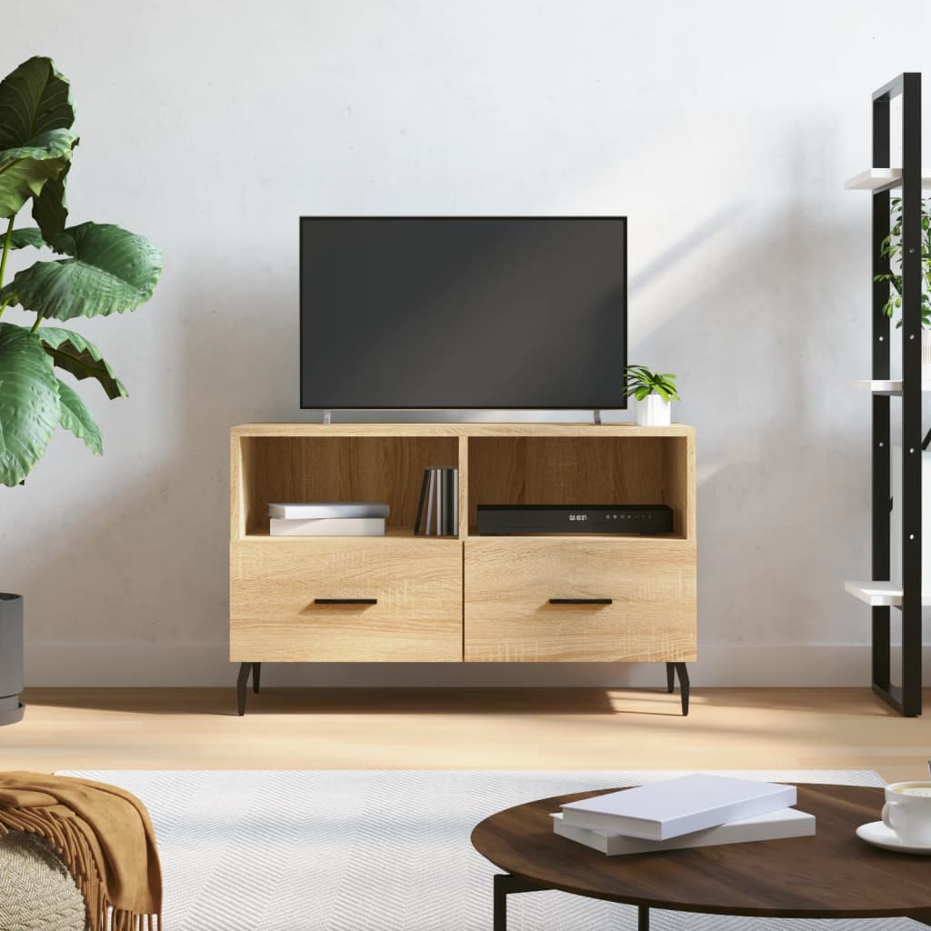 vidaXL Tv-meubel 80x36x50 cm bewerkt hout sonoma eiken