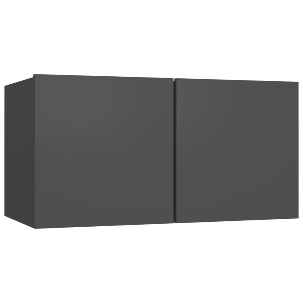 vidaXL Tv-meubelen 4 st 60x30x30 cm spaanplaat grijs