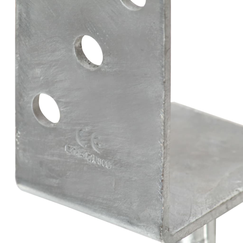 vidaXL Grondankers 6 st 8x6x30 cm gegalvaniseerd staal zilverkleurig