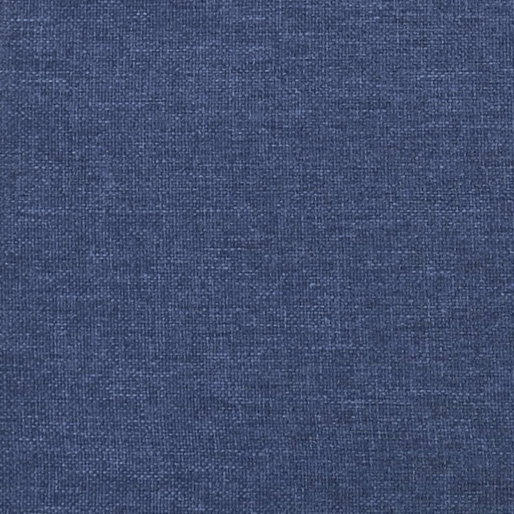 vidaXL Hoofdbord met randen 183x16x78/88 cm stof blauw