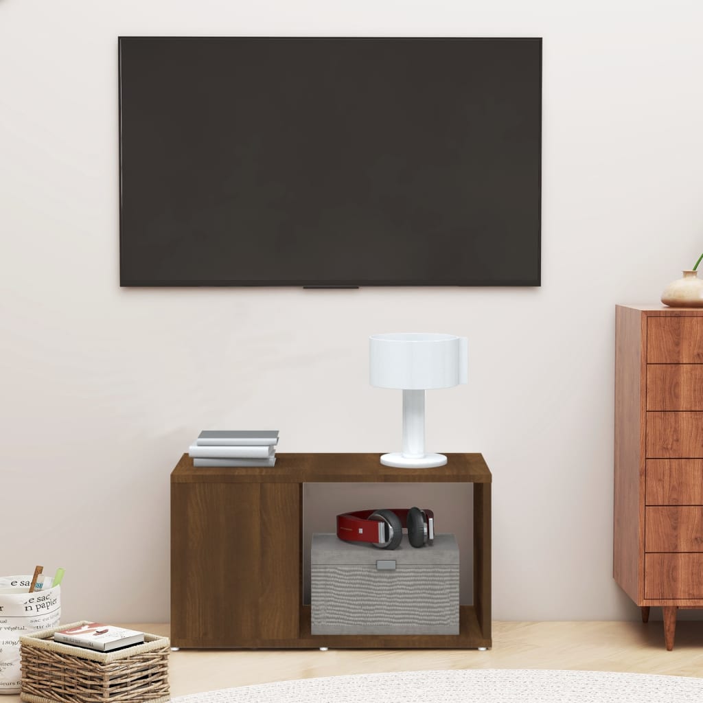 vidaXL Tv-meubel 60x24x32 cm bewerkt hout bruin eikenkleur
