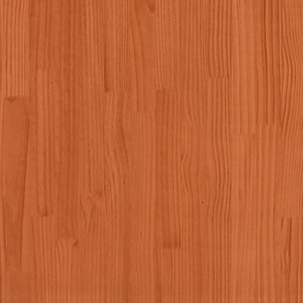 vidaXL Bedframe met hoofdbord massief grenenhout wasbruin 90x200 cm
