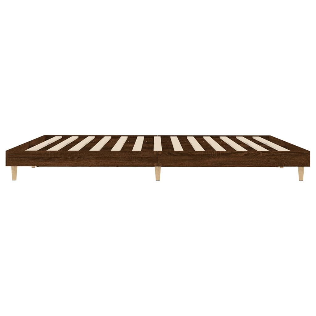 vidaXL Bedframe zonder matras bewerkt hout bruin eikenkleur 140x200 cm