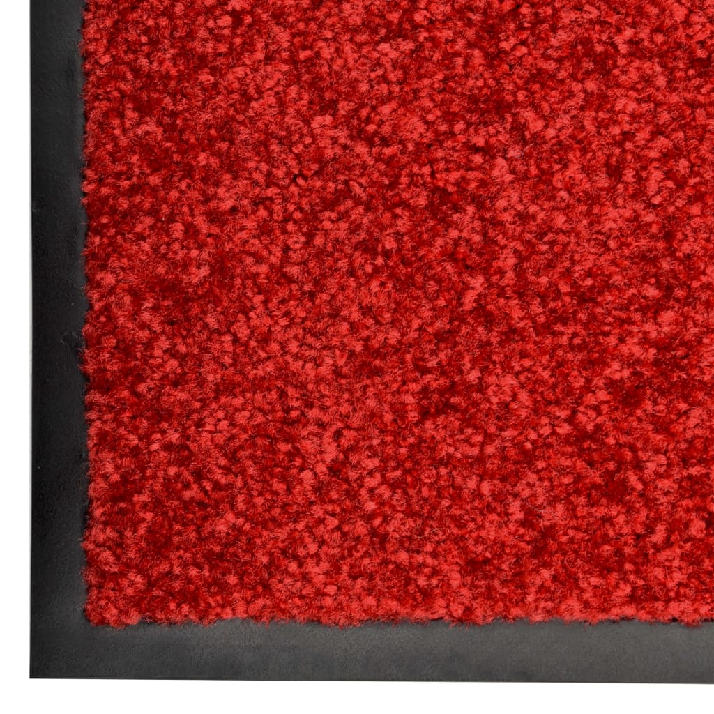vidaXL Deurmat wasbaar 40x60 cm rood