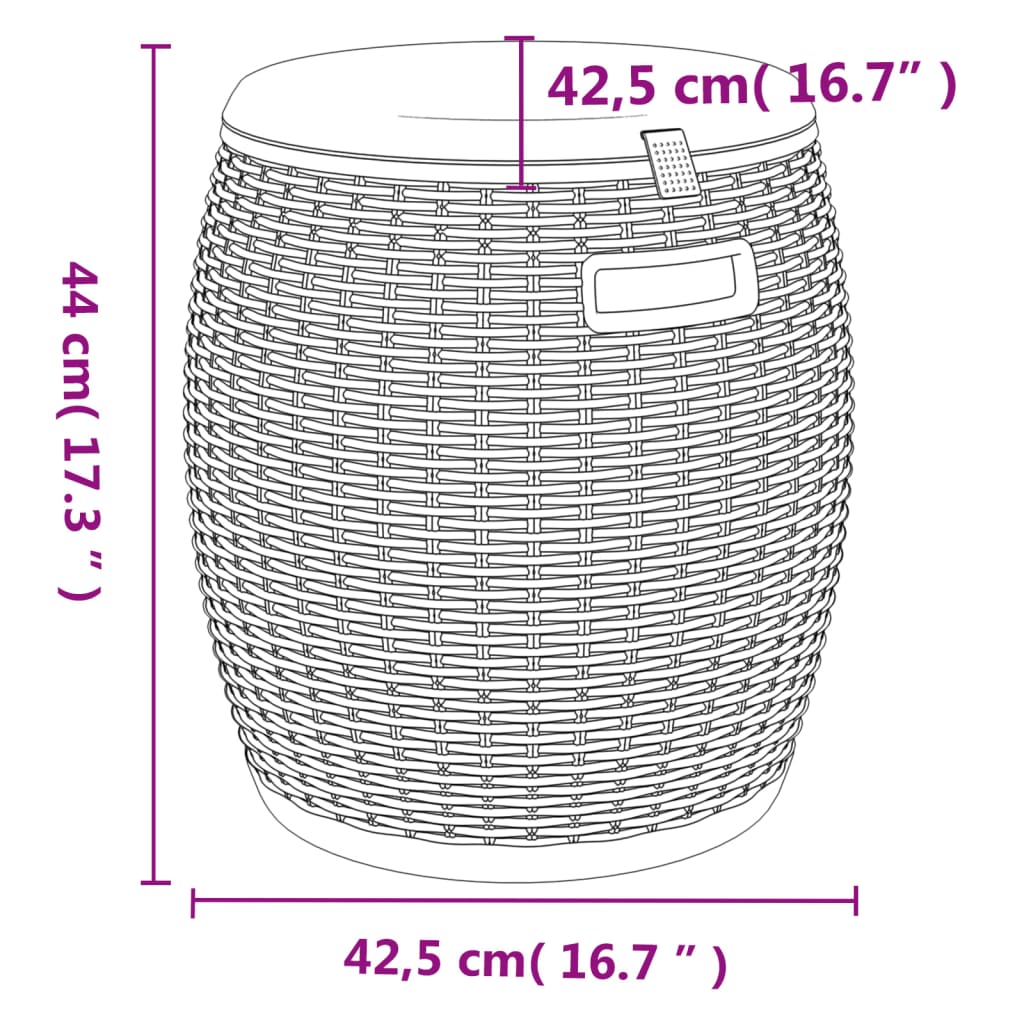 vidaXL Tuinbox 4-in-1 polypropeen lichtbruin