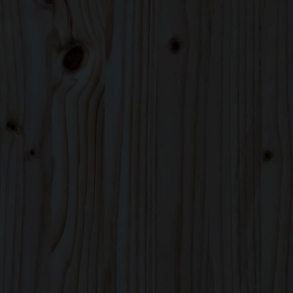 vidaXL Tuinvoetenbank massief grenenhout zwart