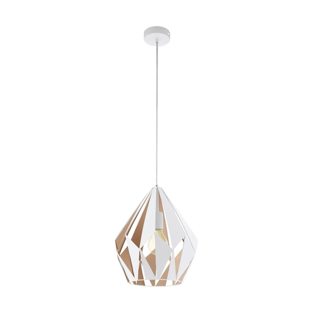 EGLO Hanglamp CARLTON 1 wit en goud