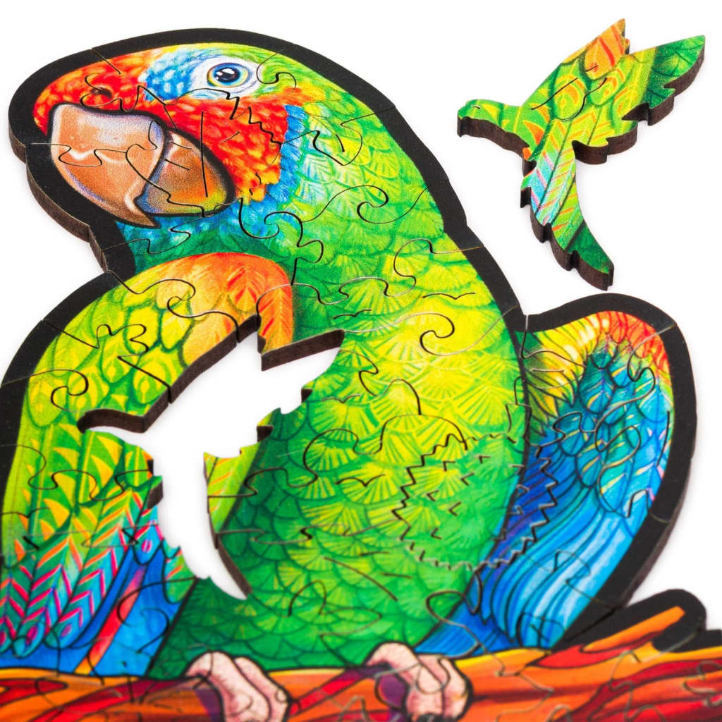 UNIDRAGON Puzzel Playful Parrots 193 stukjes medium 44x25 cm hout