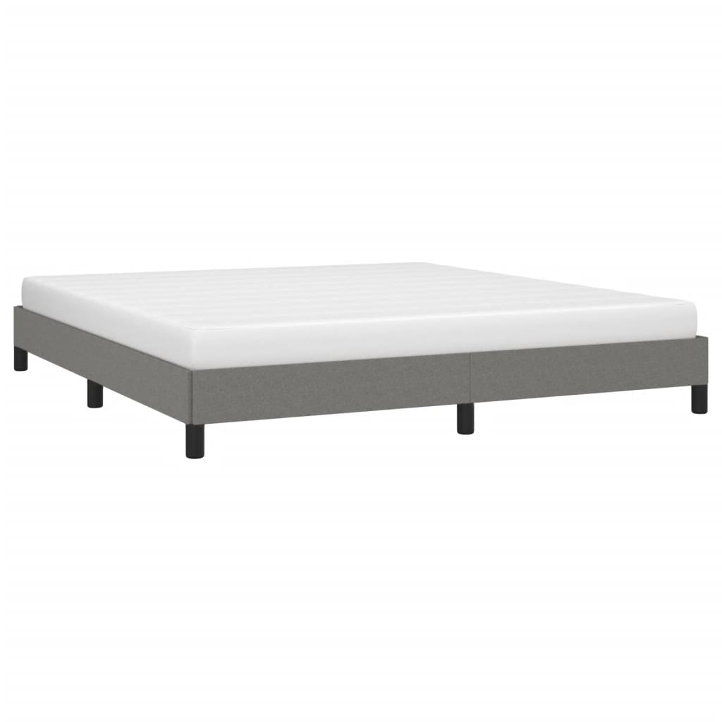 vidaXL Bedframe zonder matras stof donkergrijs 180x200 cm