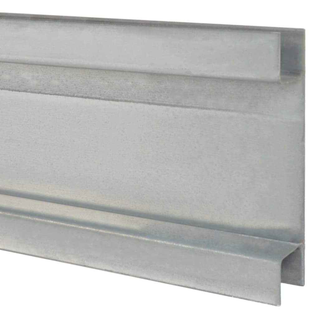 vidaXL Schanskorfpaal 220 cm gegalvaniseerd staal zilverkleurig