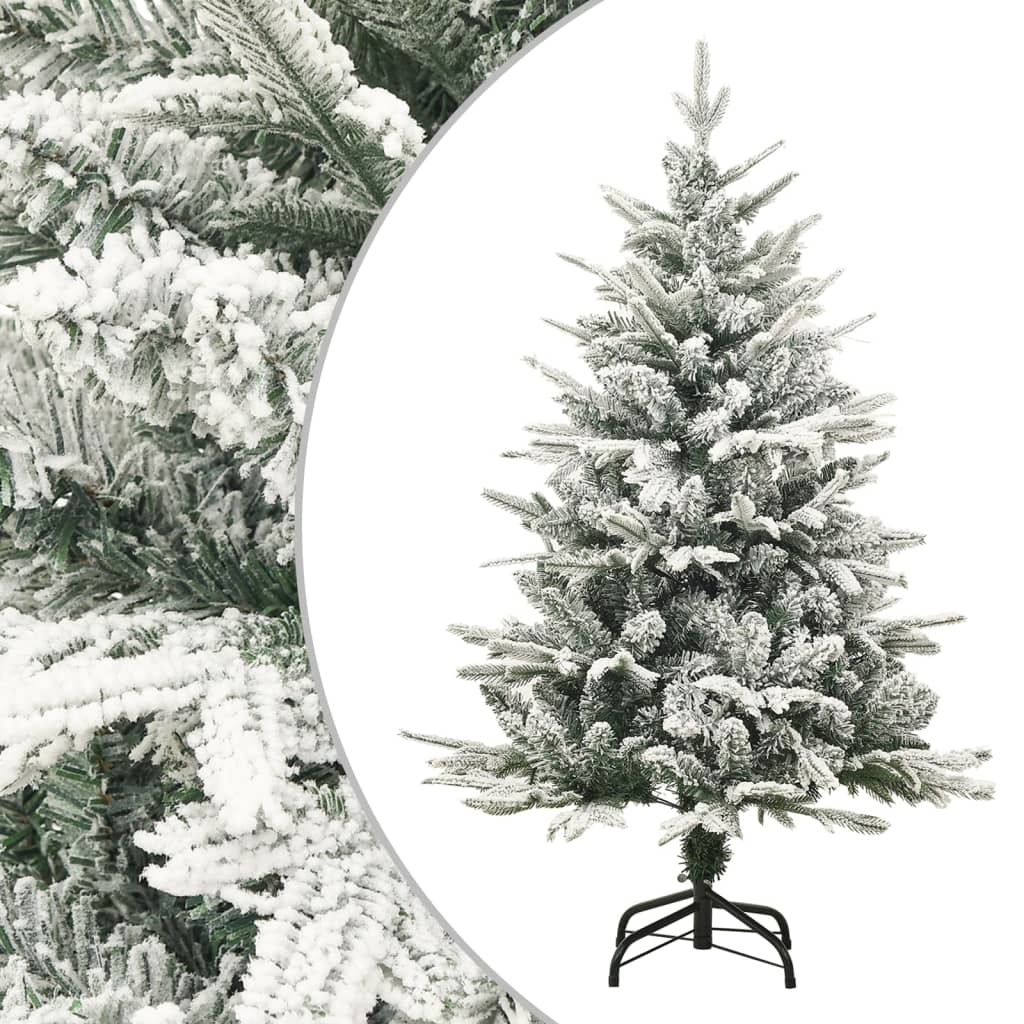 vidaXL Kunstkerstboom met sneeuw 120 cm PVC en PE groen
