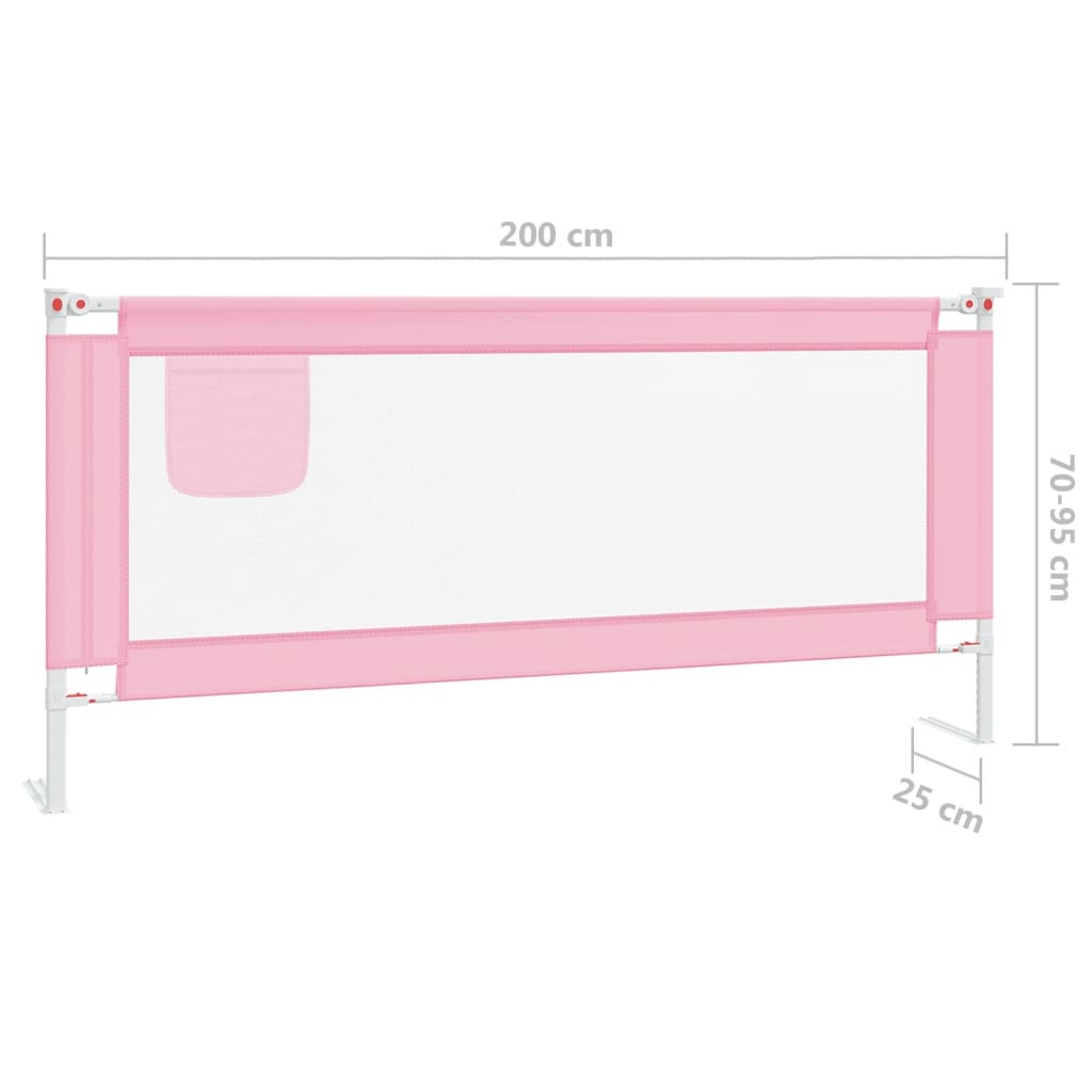 vidaXL Bedhekje peuter 200x25 cm stof roze