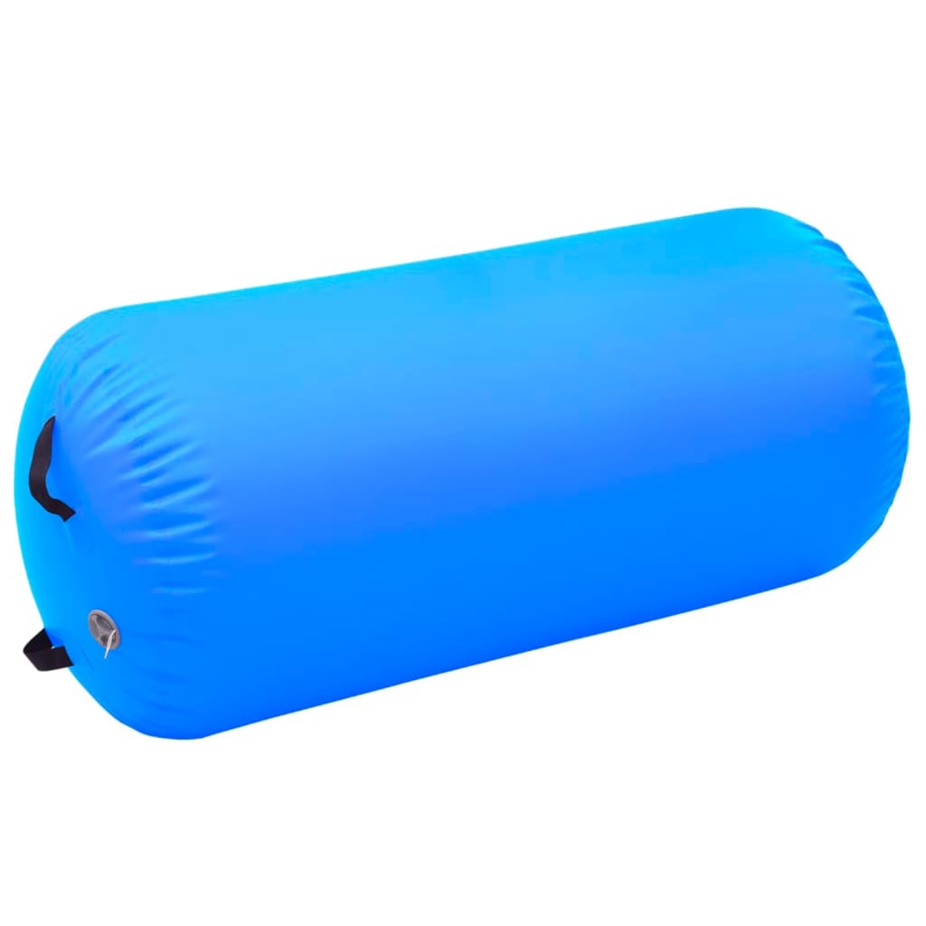 vidaXL Gymnastiekrol met pomp opblaasbaar 120x90 cm PVC blauw