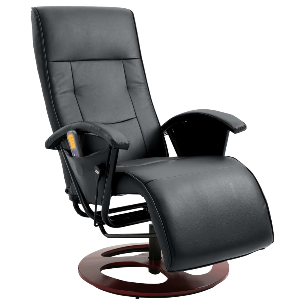 vidaXL Massagestoel kunstleer zwart