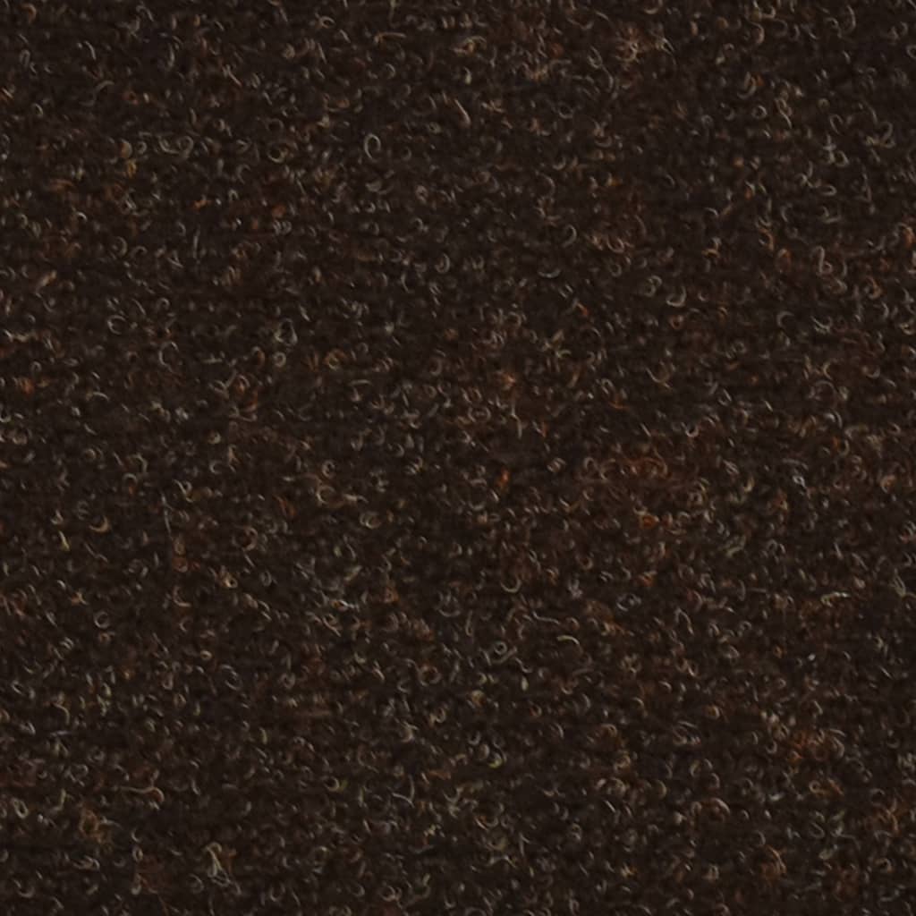vidaXL Trapmatten zelfklevend 15 st 56x17x3 cm naaldvilt bruin