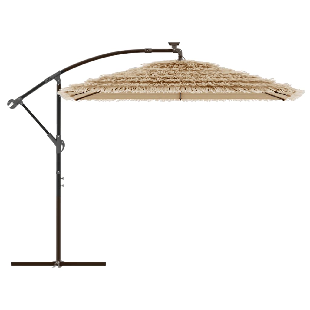 vidaXL Parasol met stalen paal 246x246x230 cm bruin