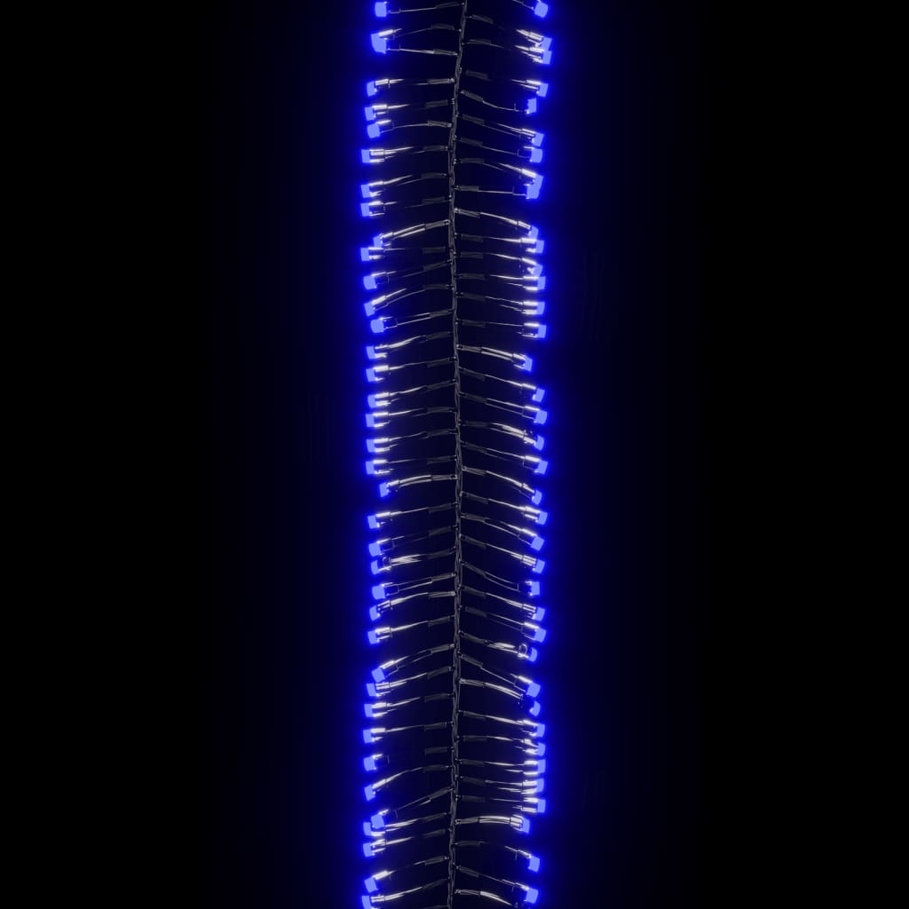 vidaXL Lichtslinger cluster met 400 LED's blauw 7,4 m PVC