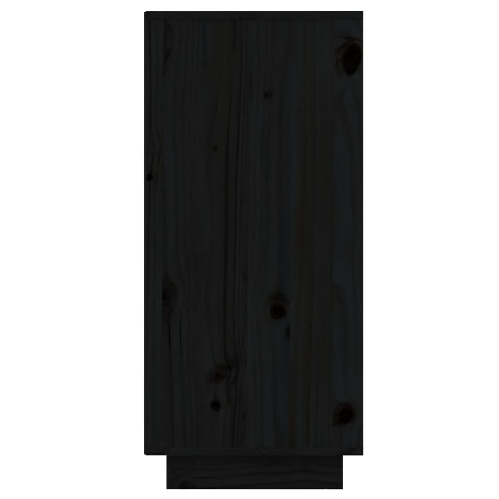 vidaXL Dressoir 60x34x75 cm massief grenenhout zwart