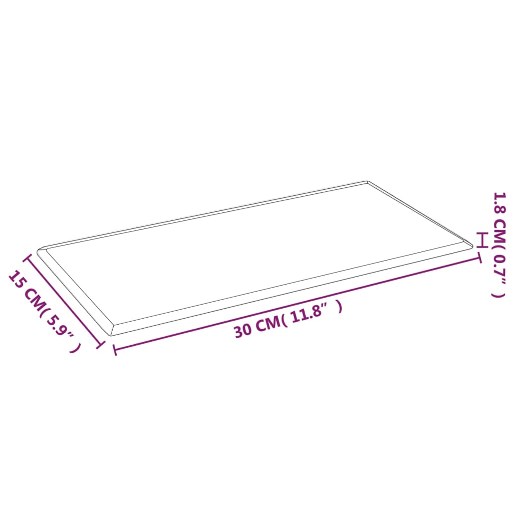 vidaXL Wandpanelen 12 st 0,54 m² 30x15 cm kunstleer rood