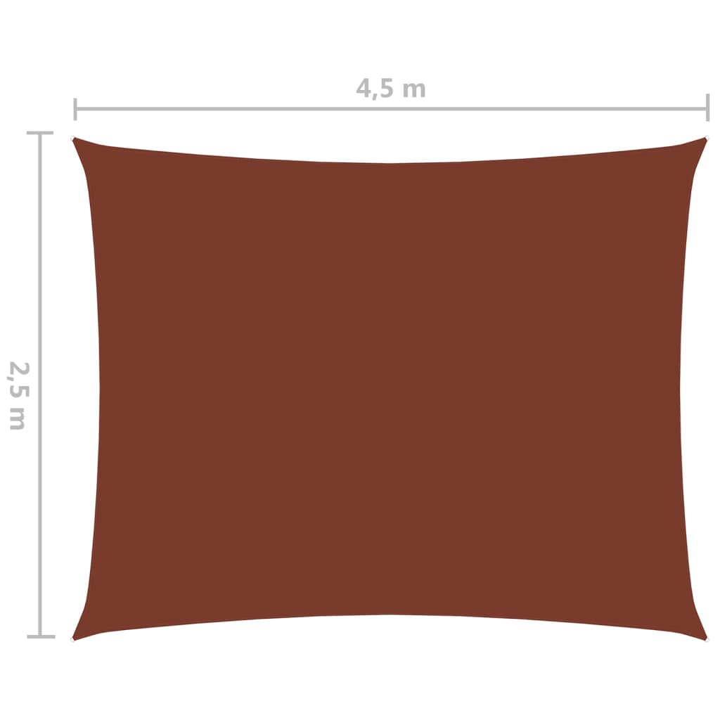 vidaXL Zonnescherm rechthoekig 2,5x4,5 m oxford stof terracottakleurig