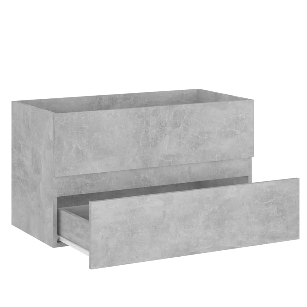 vidaXL Badkamermeubelset spaanplaat betongrijs