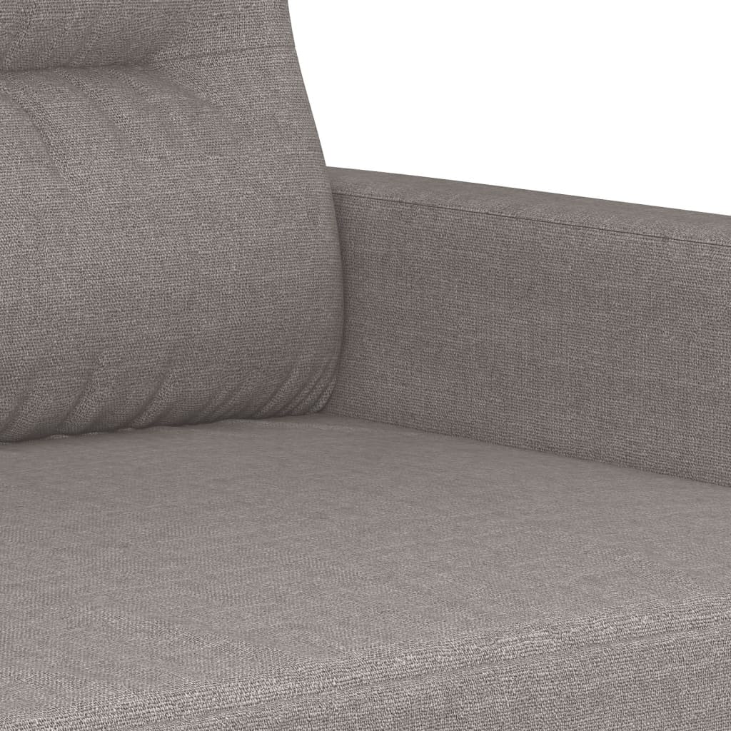 vidaXL 2-delige Loungeset met kussens stof taupe