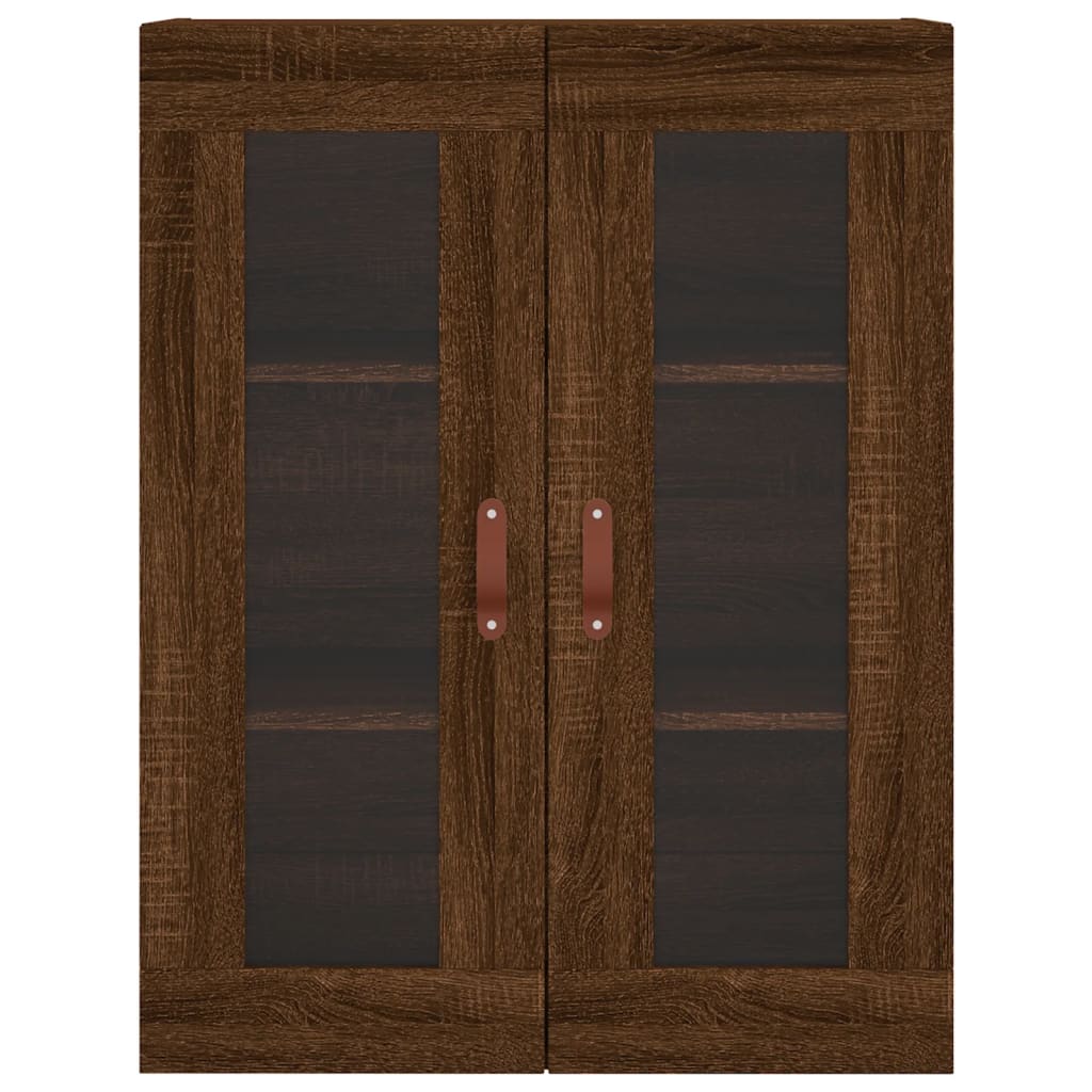 vidaXL Hoge kast 69,5x34x180 cm bewerkt hout bruin eikenkleur