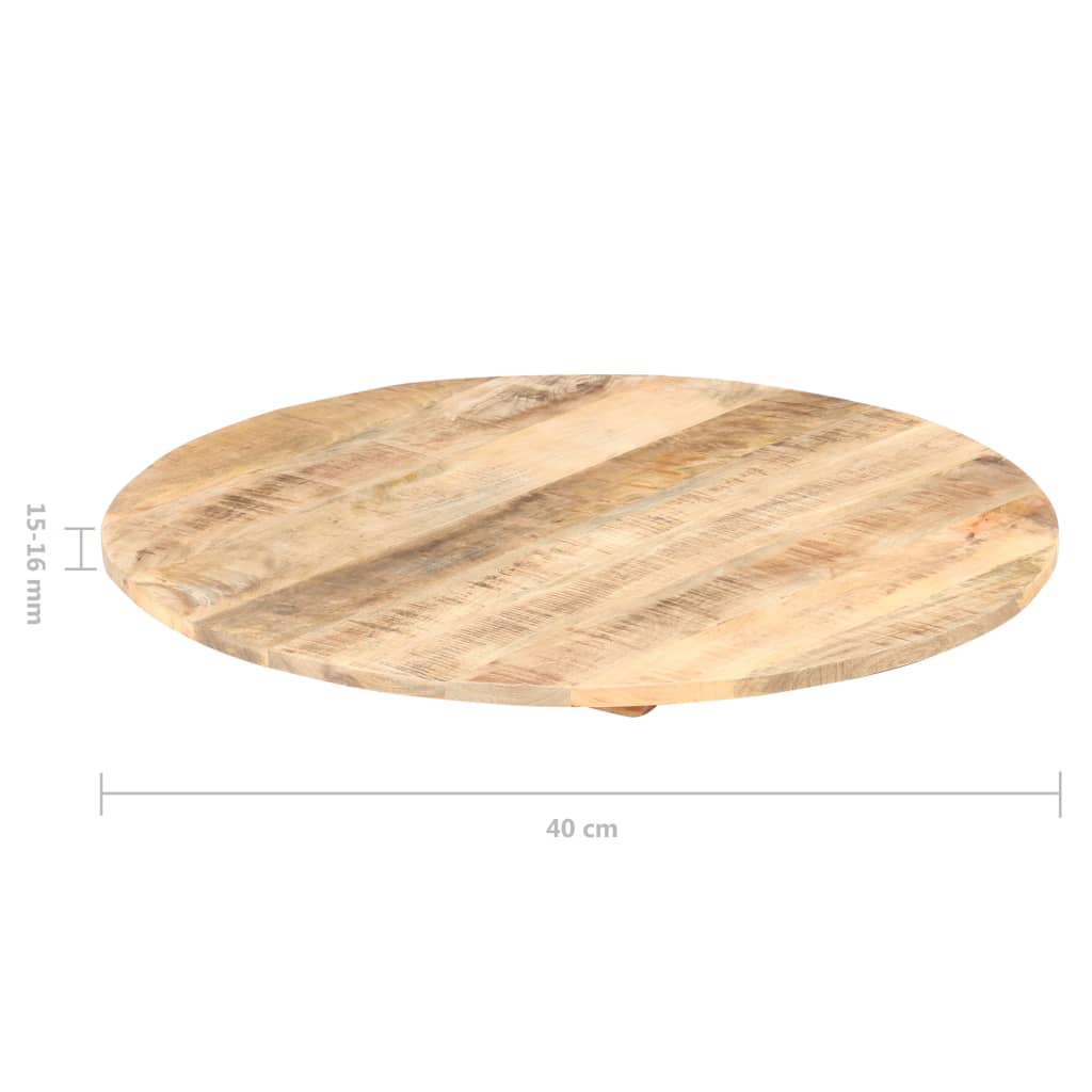 vidaXL Tafelblad rond 15-16 mm 40 cm massief mangohout