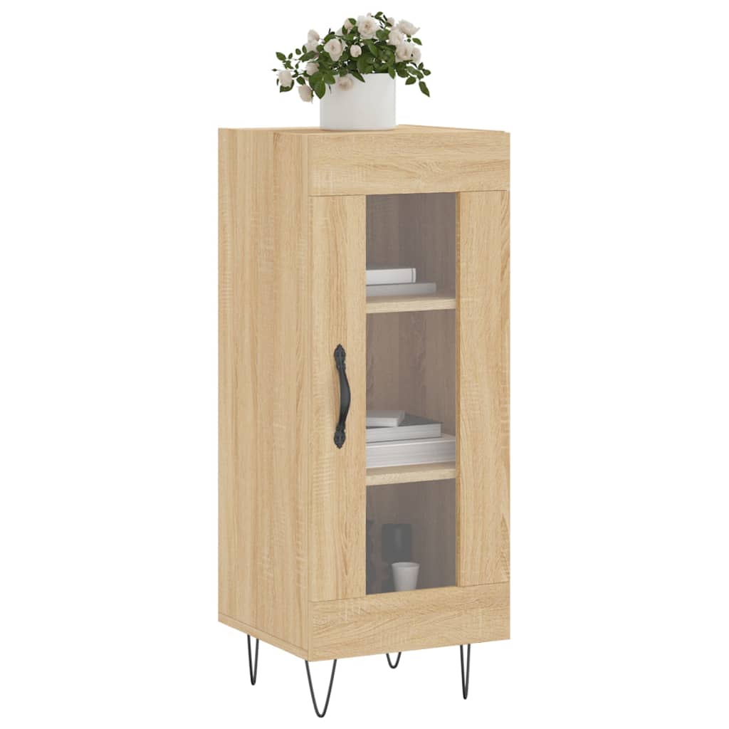 vidaXL Dressoir 34,5x34x90 cm bewerkt hout sonoma eiken