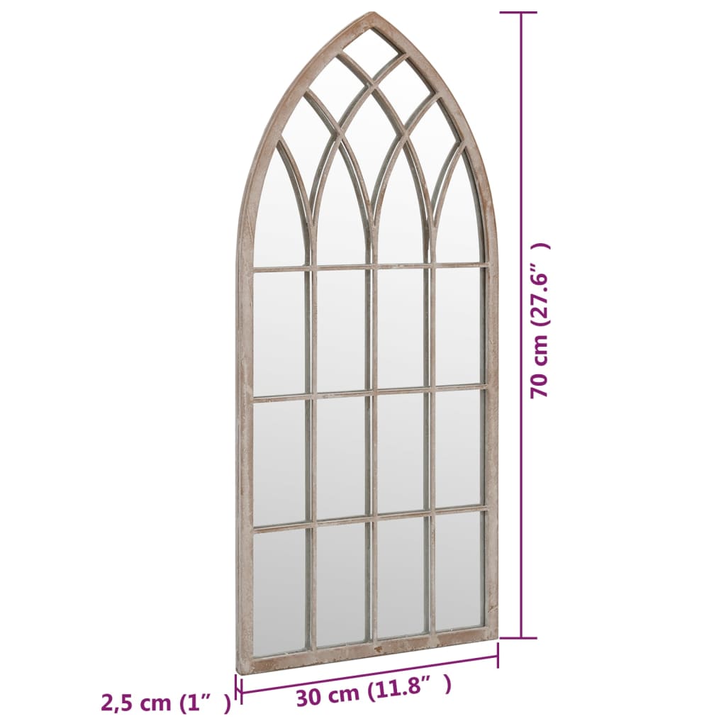 vidaXL Spiegel 70x30 cm ijzer zandkleurig