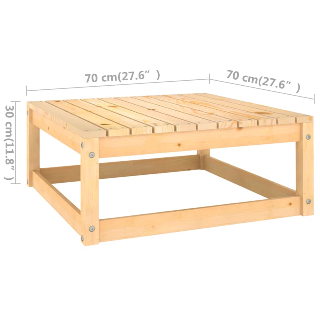 vidaXL 9-delige Loungeset met kussens massief grenenhout