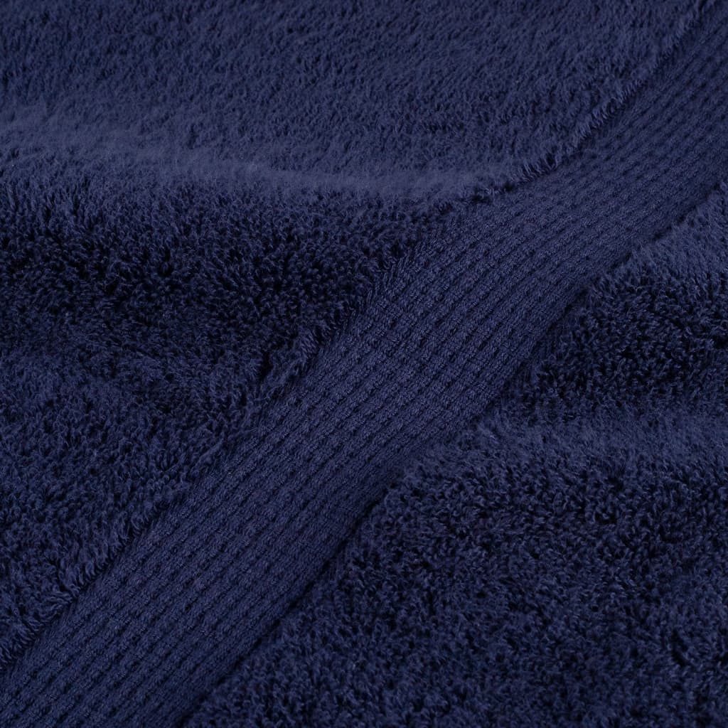 vidaXL 8-delige Handdoekenset 600 g/m² 100% katoen marineblauw