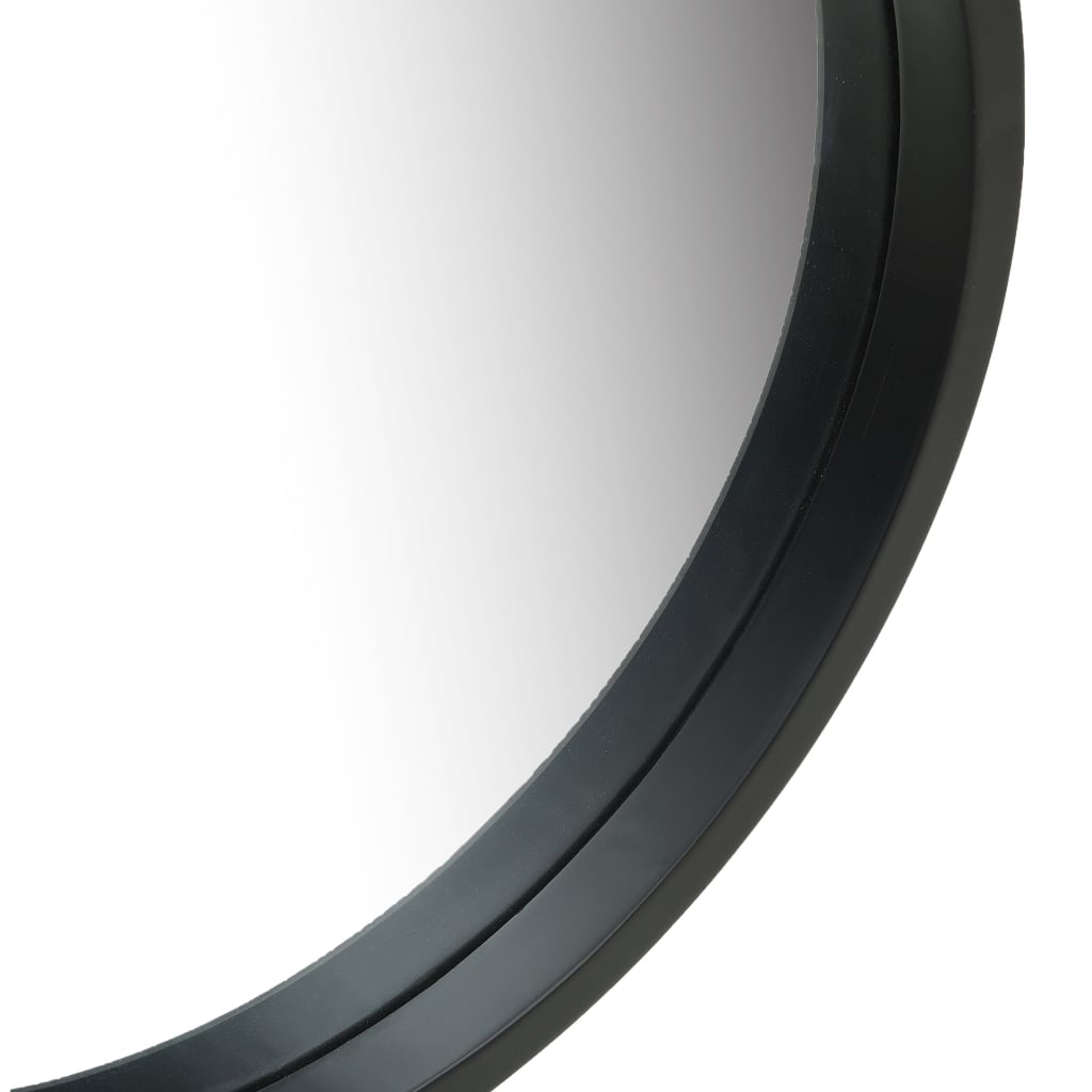 vidaXL Wandspiegel met band 40 cm zwart