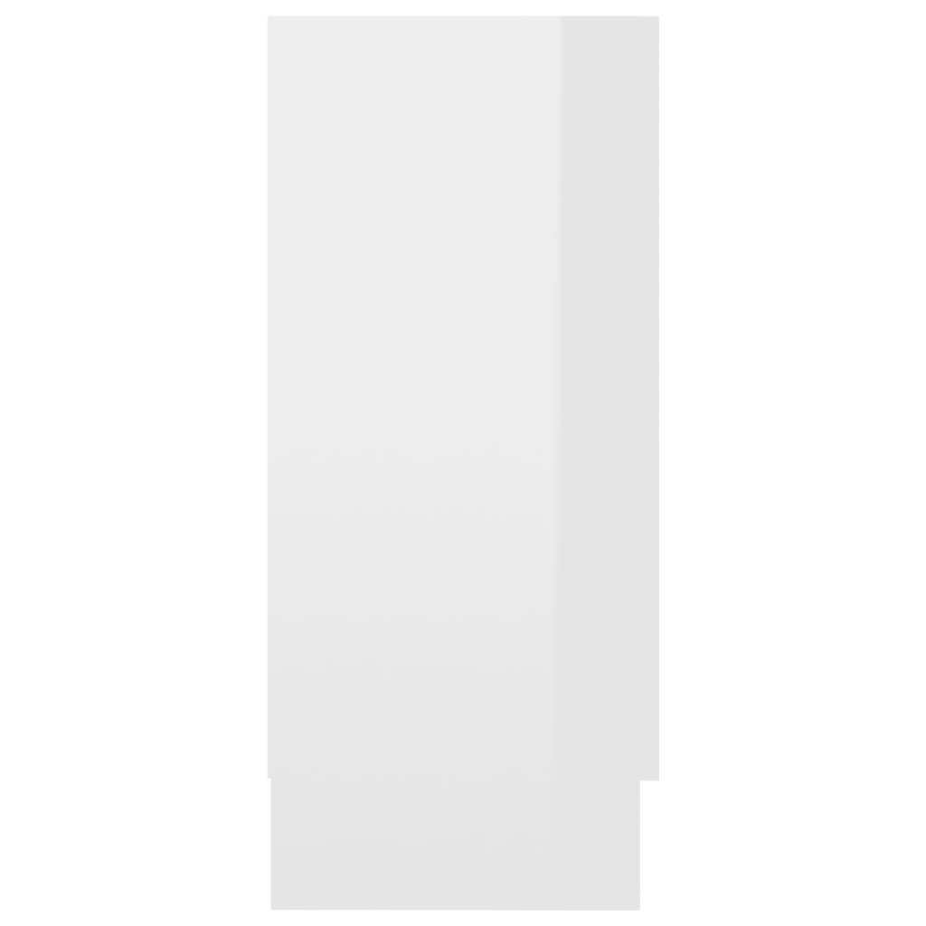 vidaXL Dressoir 120x30,5x70 cm spaanplaat hoogglans wit