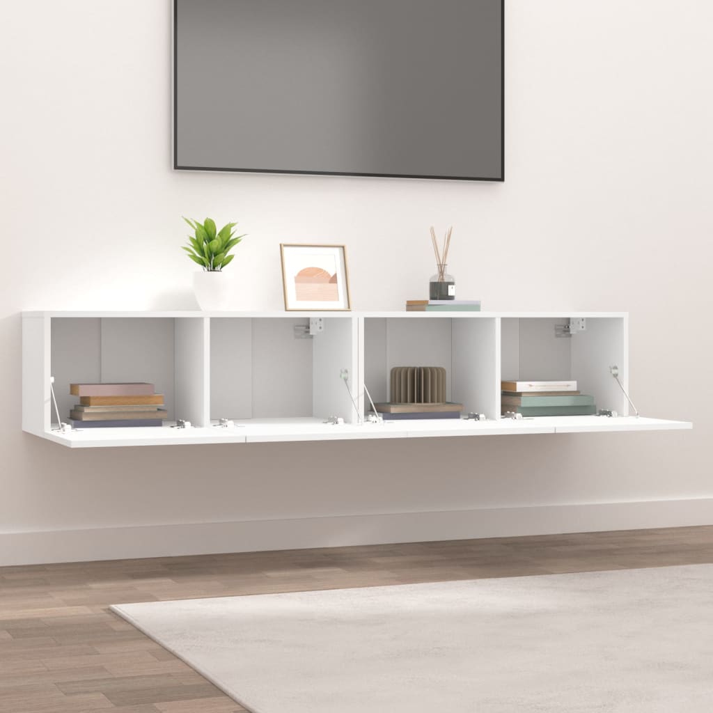 vidaXL Tv-meubels 2 st 80x30x30 cm bewerkt hout wit