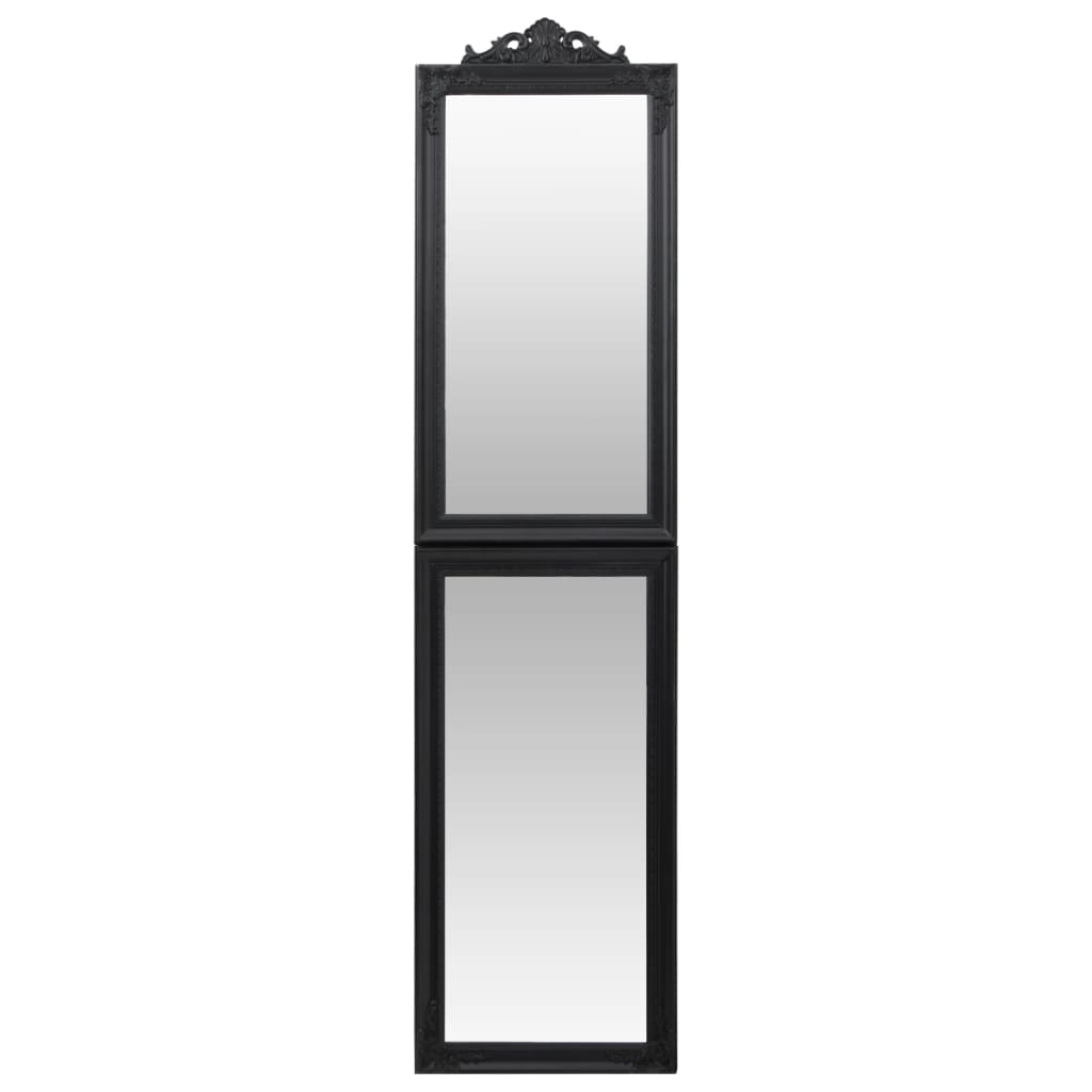 vidaXL Spiegel vrijstaand 40x160 cm zwart