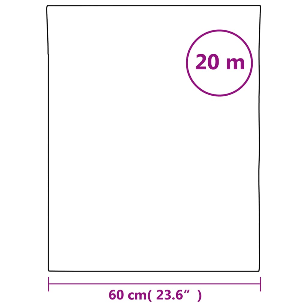 vidaXL Raamfolie statisch matzwart 60 x 2000 cm PVC