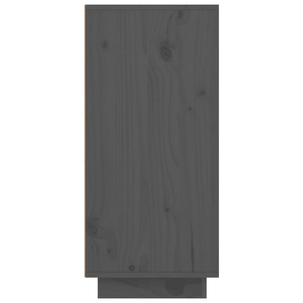 vidaXL Dressoir 111x34x75 cm massief grenenhout grijs